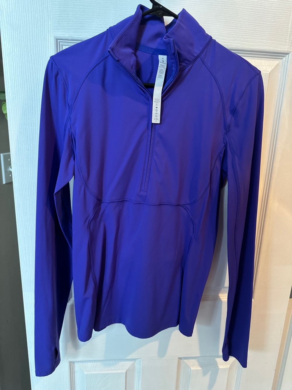 lululemon purple quarter-zip workout jacket